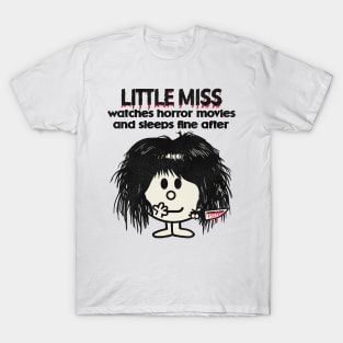Little Miss Watches Horror Movies T-Shirt